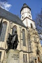 View of the Thomaskirche in Leipzig Royalty Free Stock Photo